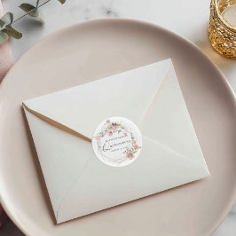 Aquarellblume Quinceanera Runder Aufkleber