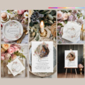 Aquarellblume Quinceanera Runder Aufkleber