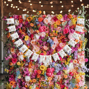 Aquarellblume Quinceanera Wimpelkette