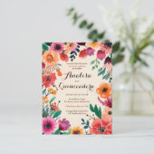 Aquarellblume Quinceñera CUSTOM Postkarte (Stehend Vorderseite)