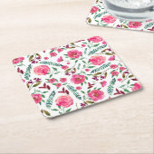 Aquarellblume Rechteckiger Pappuntersetzer (angewinkelt)