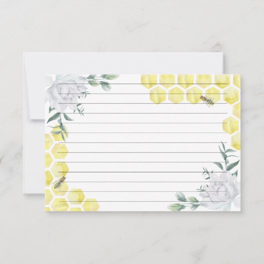 Aquarellblume - Rezeptkarte (Rückseite)