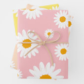 Aquarellblume Rosa Pfirsichgelbes Muster Geschenkpapier Set (Beispiel)
