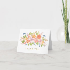 Aquarellblume Rose Gold Generic Vielen Dank Dankeskarte