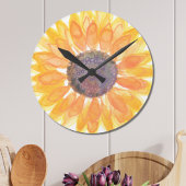 Aquarellblume Runde Wanduhr