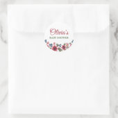 Aquarellblume Runder Aufkleber (Tasche)
