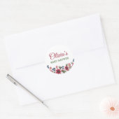 Aquarellblume Runder Aufkleber (Umschlag)