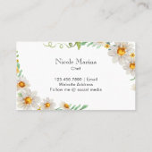 Aquarellblume Rustikaler Backofen Catering Visitenkarte (Rückseite)