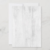 Aquarellblume & rustikales Holzhaus Hochzeit Einladung (Rückseite)