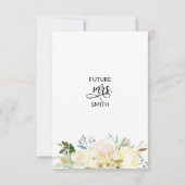 Aquarellblume Rustikales Rosa Elfenbeinfarben Brau Einladung (Rückseite)