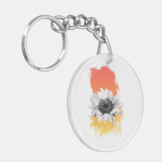 Aquarellblume Schlüsselanhänger (Vorderseite links)