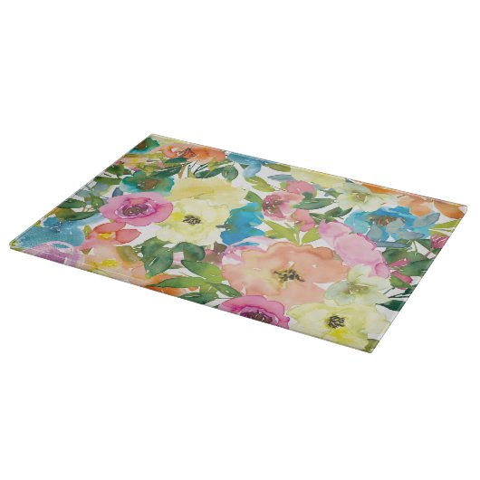 Aquarellblume Schneidebrett (Ecke)