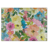 Aquarellblume Schneidebrett (Vorderseite)