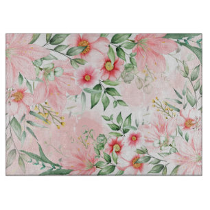 Aquarellblume Schneidebrett