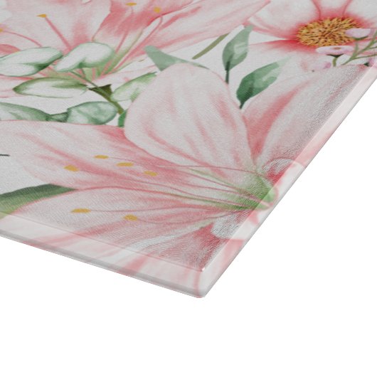 Aquarellblume Schneidebrett (Ecke)