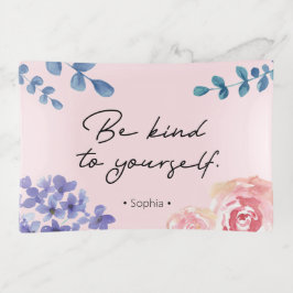 Aquarellblume Seien Sie nett zu Ihrem Zitat Dekoschale