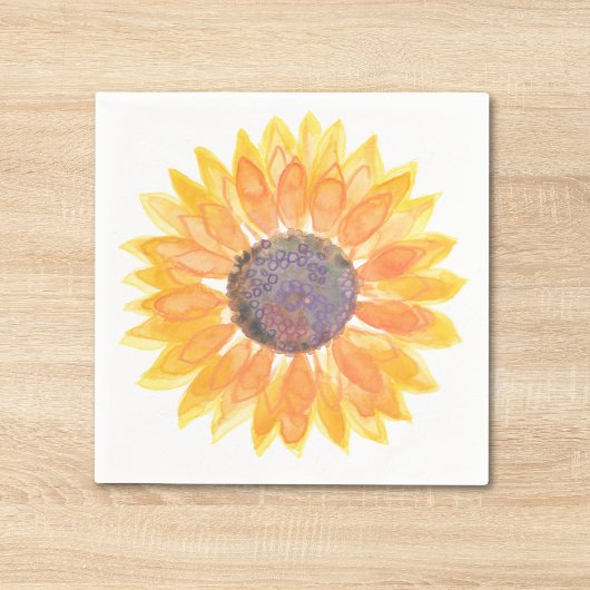Aquarellblume Serviette