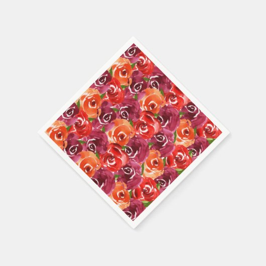 Aquarellblume Serviette (Ecke)