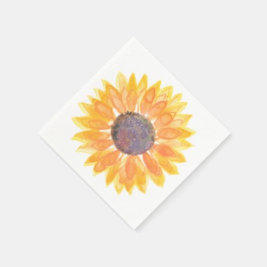 Aquarellblume Serviette (Ecke)