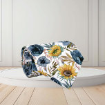 Aquarellblume Sonnenblume Blauer Blume  Krawatte<br><div class="desc">Dieses Design kann durch Auswahl der Option Design bearbeiten personalisiert werden. Sie können auch auf andere Gegenstände übertragen. Kontaktieren Sie mich unter colorflowcreations@gmail.com oder nutzen Sie die Chat-Option oben auf der Seite, wenn Sie dieses Design auf einem anderen Produkt haben möchten oder Hilfe benötigen. Sehen Sie mehr von meinen Designs...</div>