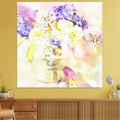 *~ Aquarellblume Stillleben Blume AP56 Leinwanddruck (Insitu (Wohnzimmer))