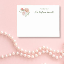 Aquarellblume, stilvoll vom Schreibtisch aus klebr Post-it Klebezettel