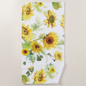 Aquarellblume Strandtuch (Vorderseite)