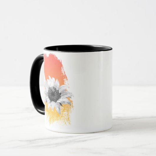 Aquarellblume Tasse (Vorderseite Links)