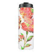 Aquarellblume Thermosbecher (Vorderseite)