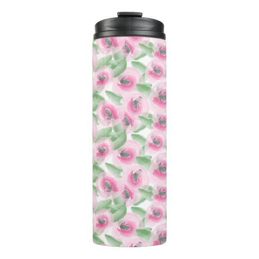 Aquarellblume Thermosbecher (Vorderseite)