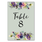 Aquarellblume Tischnummer (Rückseite)