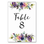 Aquarellblume Tischnummer (Rückseite)