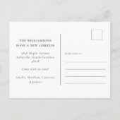 Aquarellblume Tür Wir bewegten neue Zuhause Postkarte (Rückseite)