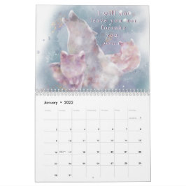 Aquarellblume und Bibelversen | Kalender