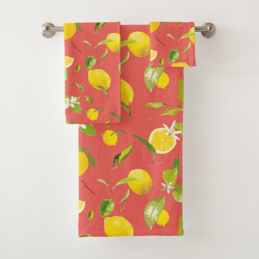 Aquarellblume und Blätter 12 Badhandtuch Set (Insitu)