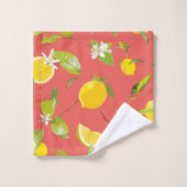 Aquarellblume und Blätter 12 Badhandtuch Set (Waschlappen)