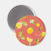 Aquarellblume und Blätter 12 Magnet (Vorderseite/Rückseite)