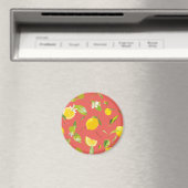 Aquarellblume und Blätter 12 Magnet (In Situ (Geschirrspüler))