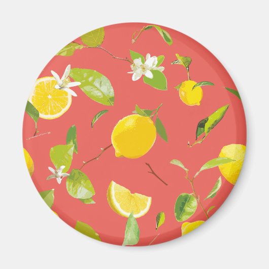Aquarellblume und Blätter 12 Magnet (Vorne)