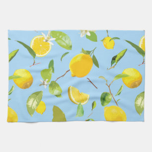 Aquarellblume und Blätter 3 Geschirrtuch