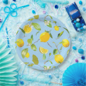 Aquarellblume und Blätter 3 Pappteller (Party)