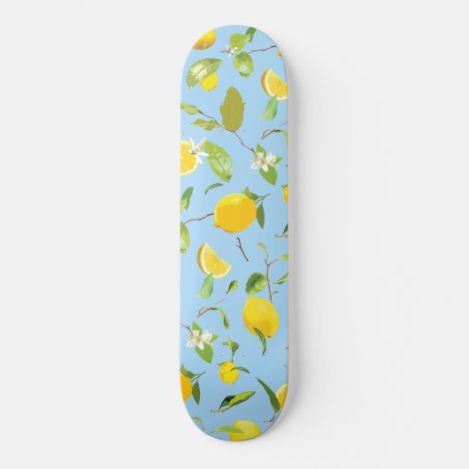 Aquarellblume und Blätter 3 Skateboard (Vorderseite)