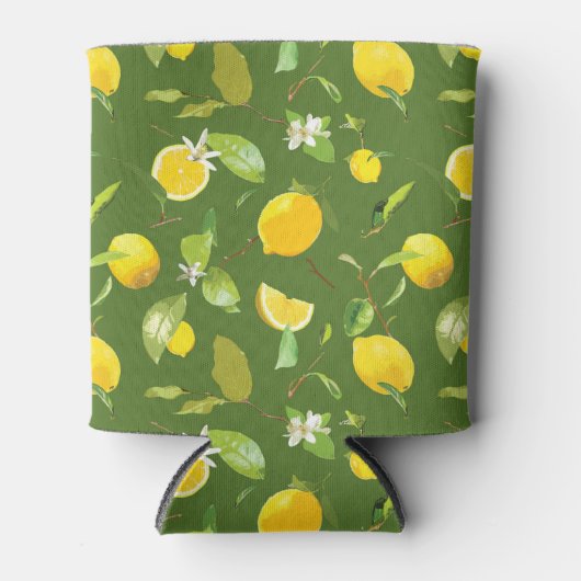 Aquarellblume und Blätter 5 Dosenkühler (Vorderseite)