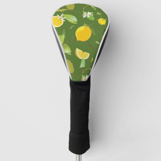 Aquarellblume und Blätter 5 Golf Headcover (Vorderseite)