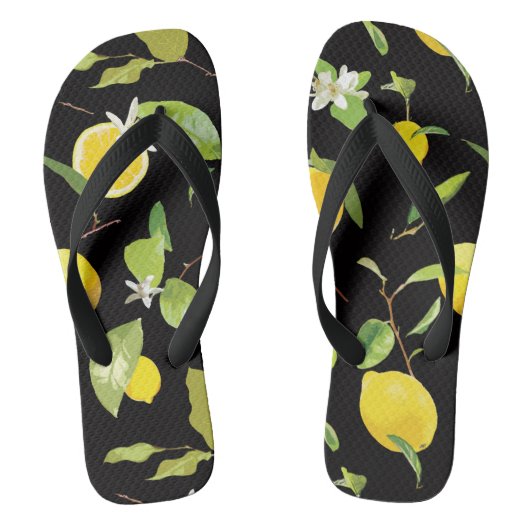 Aquarellblume und Blätter Badesandalen (Fußbett)