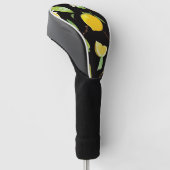 Aquarellblume und Blätter Golf Headcover (angewinkelt)