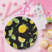 Aquarellblume und Blätter Pappteller (Party)