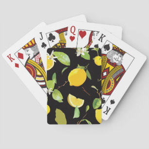 Aquarellblume und Blätter Spielkarten