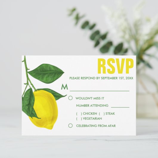 Aquarellblume und Blätter | UAWG zur Wahl Einladung (Stehend Vorderseite)