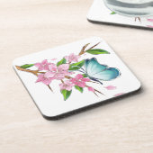 Aquarellblume und Blüten Untersetzer (Linke Seite)